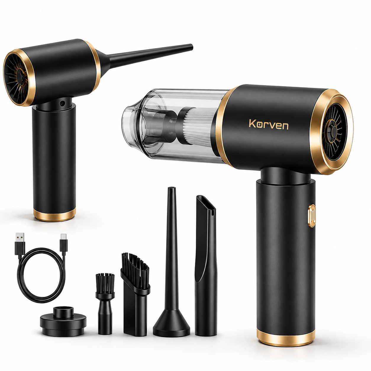 Korven® 3-in-1 Cordless Handheld Vacuum – Black Edition