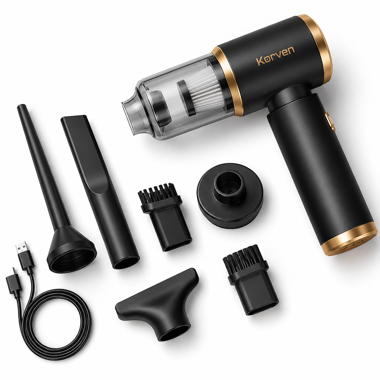 Korven® 3-in-1 Cordless Handheld Vacuum – Black Edition