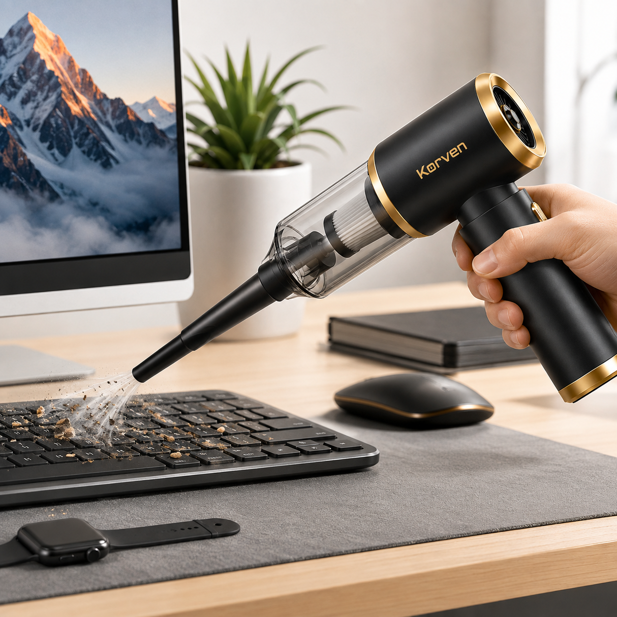 Korven® 3-in-1 Cordless Handheld Vacuum – Black Edition