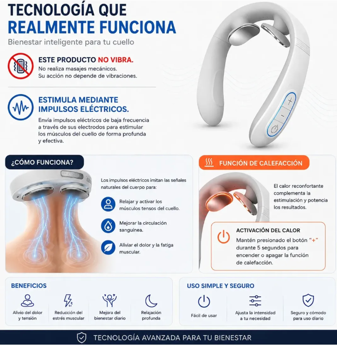 Korven™ Pro - Masaje, Pulsos Eléctricos y Calor Terapéutico