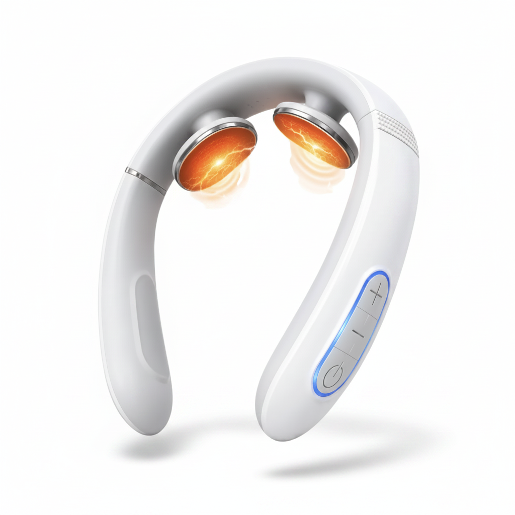 Neck massager white background